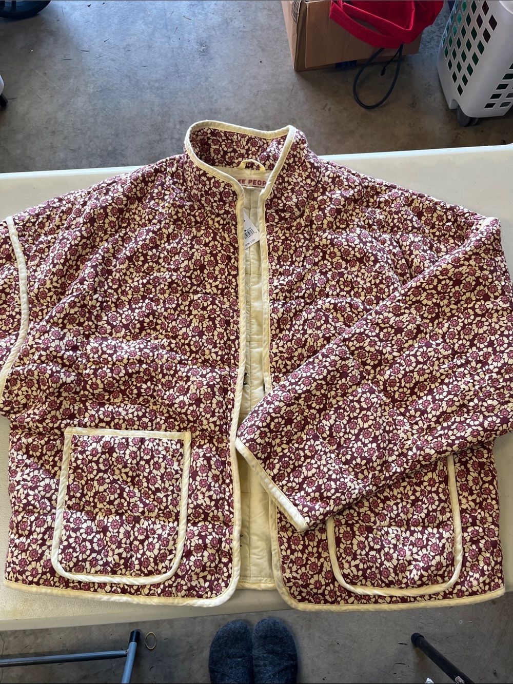 Free People Quilted Floral Jacket